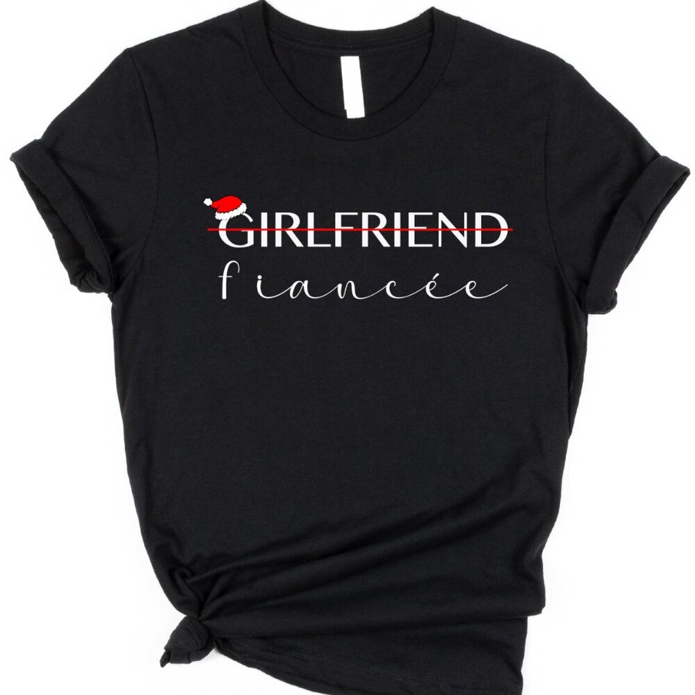 Engagement 2023 Christmas Couple T-Shirt Boyfriend Girlfriend Fiance Tee 96